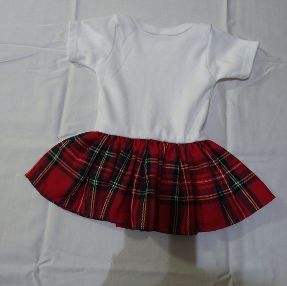 Size 0-3 Artan tots baby girls plaid tartan onesie like new - Picture 8 of 17